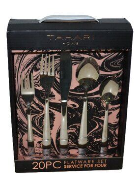 Tahari 20pc Flatware Set New In Box Dining Utensils